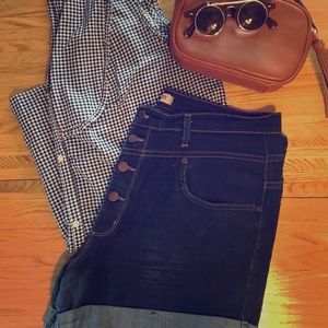 Karaoke Seamstress  High waisted shorts -Judy Blue